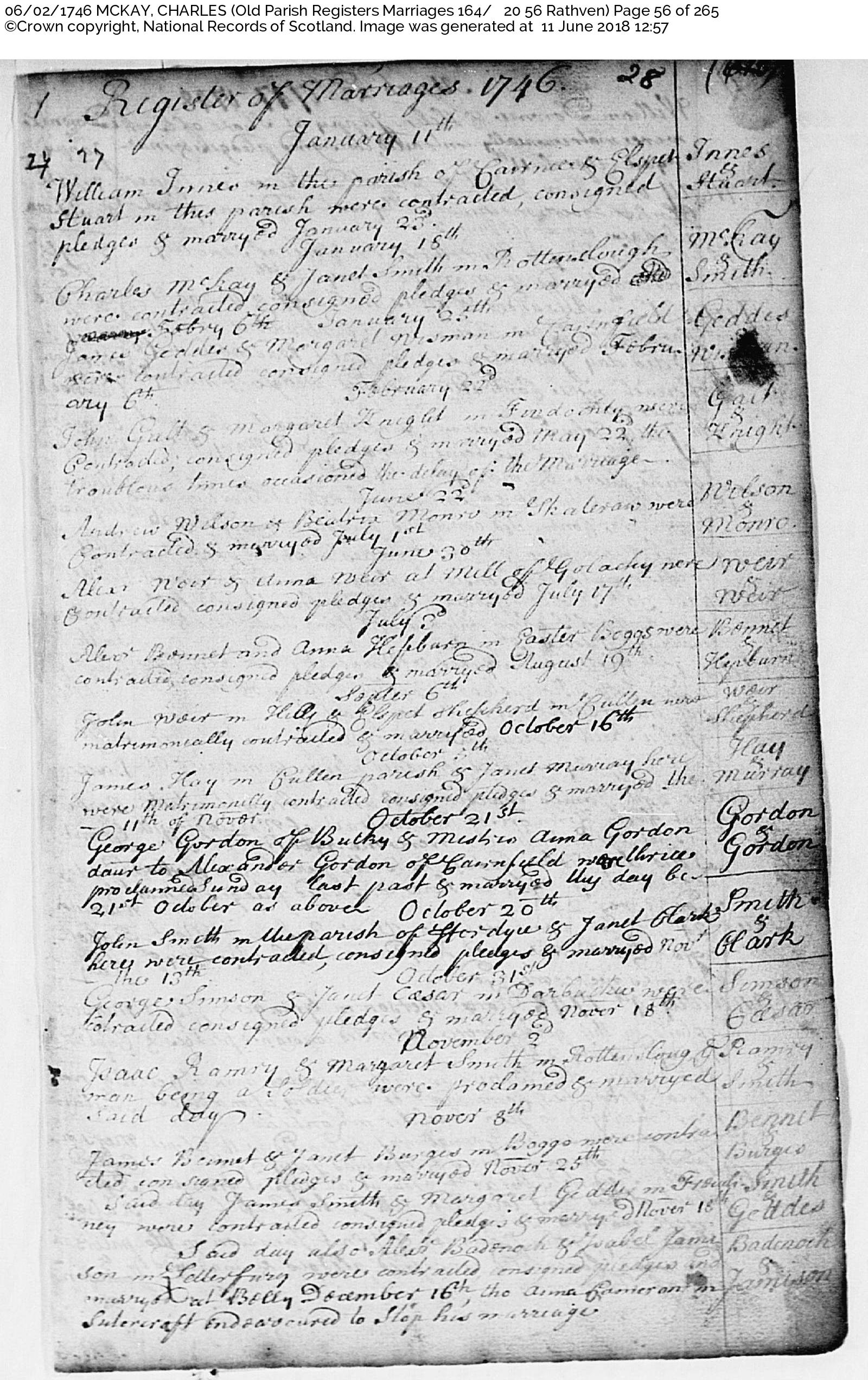 Charles McKay & Janet Smith M 06-02-1746 ScotlandsPeople, February 2, 1746, Linked To: <a href='i199.html' >Charles McKay</a>